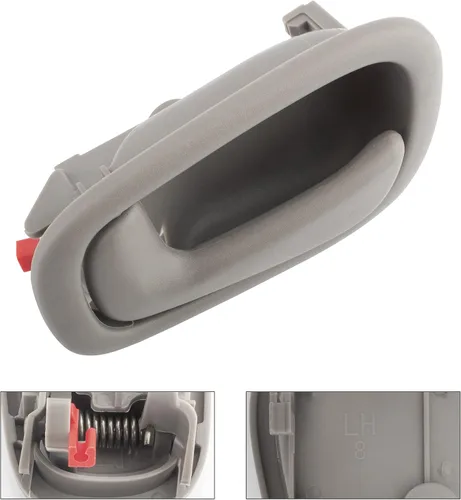 Vista 6 de BOXI 79502 Manija interior de la puerta delantera o trasera del lado del conductor para Chevy Prizm Corolla 1998 1999 2000 2001 2002 gris