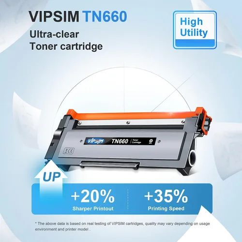 Vista 4 de Cartucho de tóner TN660 Brother para impresora - Reemplazo con Brother TN 660 TN-660 TN630 de alto rendimiento para usar con HL-L2380DW HL-L2320D