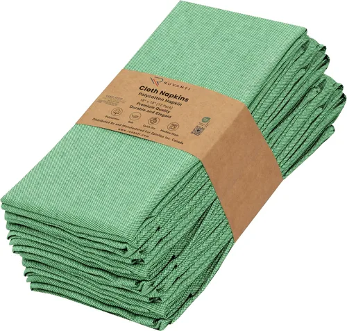 Vista 8 de Ruvanti - Juego de 12 servilletas de tela de polialgodón de 18 x 18 pulgadas - Amazon