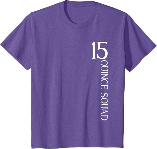 Vista 64 de Quince Squad Quinceanera 15th Birthday - Camiseta de quinceañera para niñas Asphalt Grey