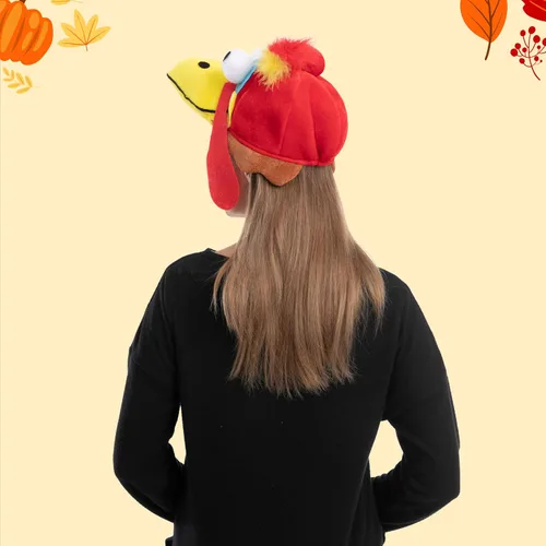 Vista 8 de JOYIN 2 gorras de pavo de Acción de Gracias, novedosos sombreros para eventos nocturnos de Acción de Gracias, fiesta de disfraces, disfraces