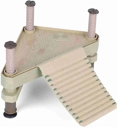 Vista 9 de ViaGasaFamido Reptiles flotantes, rampa flotante para reptiles, muelle, tortuga, rana, secado, terrario, accesorio para mascotas pequeñas, baño