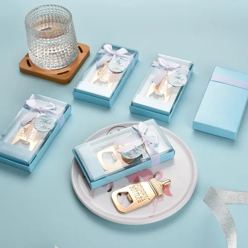 Vista 7 de 24 abrebotellas, recuerdo de baby shower para invitados, abrebiberones de oro rosa, regalos de boda, regalos de baby shower, regalos para invitados