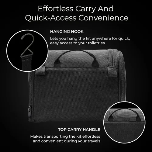 Vista 4 de Briggs & Riley Kit de aseo – Bolsas de viaje para mujeres y hombres, organizador para vacaciones, kit Dopp para accesorios de baño, maquillaje
