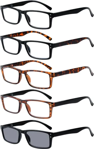 Vista 7 de Eyekepper Lentes con filtro de luz azul que bloquean el deslumbramiento digital para mujeres y hombres, pantalla de computadora de lectura, tortuga