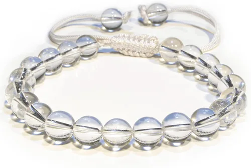 Vista 119 de Adjustable Crystal Bracelet – Gemstone Bead Bracelet with Adjustable Macrame String – Chic Gemstone Bracelet for Men and Women – 8mm Round Healing