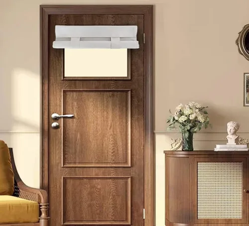 Vista 61 de PI Cortina Opaca para Puerta, Sombra de Privacidad que se Ata con Aislamiento Térmico, Cortina de Puerta Pequeña para Aula/Puerta Corredera/Puerta