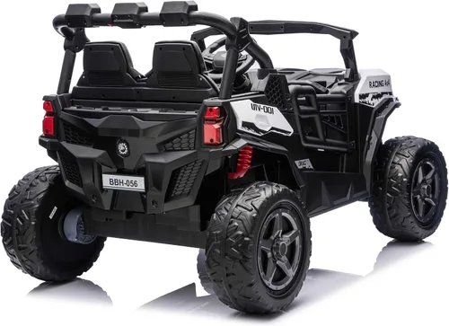 Vista 4 de White Trail Rider 2-Seater 24V 4WD Kids Ride-On UTV