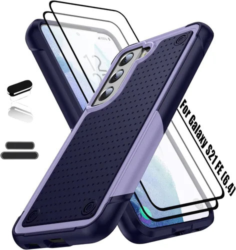 Vista 9 de Funda resistente para Samsung Galaxy S21 FE (5G) de 6.4 pulgadas, 4 esquinas con bolsas de aire [protección contra caídas de 12 pies], agarre