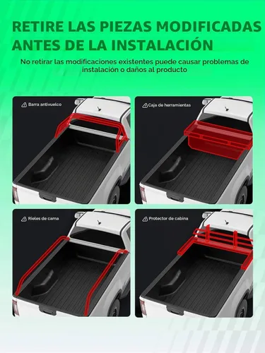 Vista 9 de YHTAUTO Cubierta enrollable suave de 5 pies para Toyota Tacoma 2005-2015