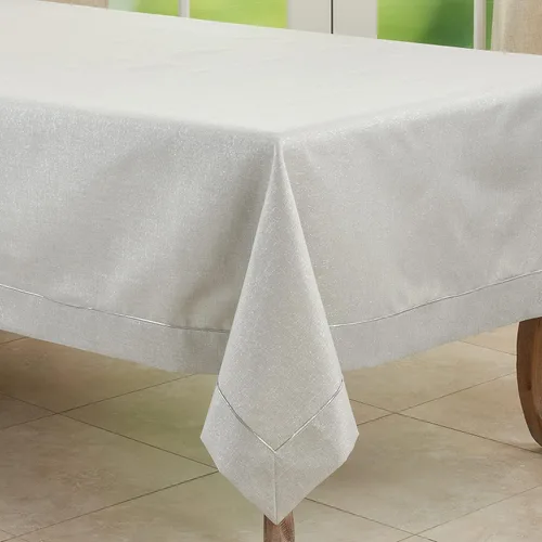 Vista 2 de SARO LIFESTYLE Mantel brillante con detalle de ribetes