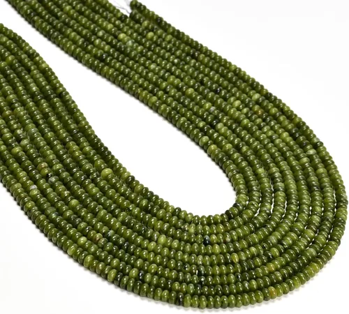Vista 40 de CAI YI MING, cuentas 2x4mm naturales en forma de rondelle – Espaciadores de gemas sueltas para hacer joyas DIY (Amazonita)