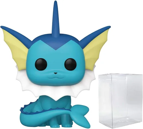 Vista 7 de Pokemon - Vaporeon Pop! Figura de vinilo (incluye funda protectora compatible con caja Pop Box)