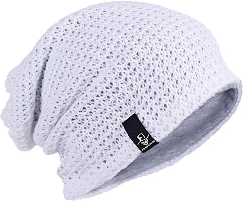 Vista 35 de FORBUSITE - Gorro holgado de punto para hombre, de gran tamaño, para verano e invierno B08