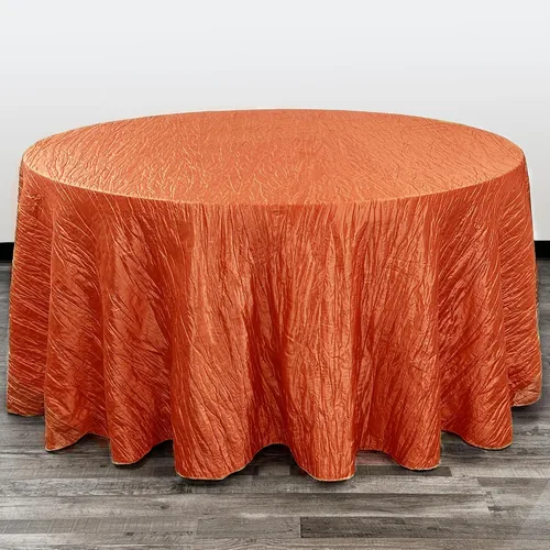 Vista 30 de YOUR CHAIR COVERS - Mantel redondo de 90 pulgadas con arrugas color rubor de tafetán – Elegante mantel brillante para bodas, fiestas y eventos