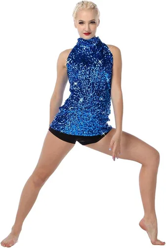 Vista 3 de Vestido tipo túnica con lentejuelas brillantes para mujer solo para Kix