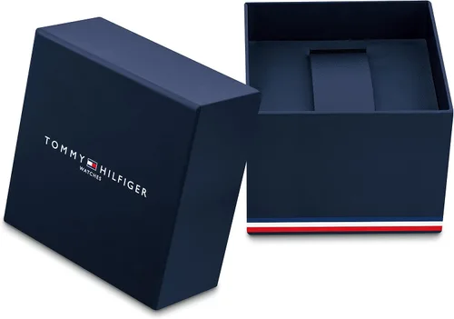 Vista 5 de Tommy Hilfiger Men's 3-Hand Quartz Watch – 42mm Case, Leather Strap, 3 ATM Water Resistant, Modern Everyday Timepiece, Gift for Him