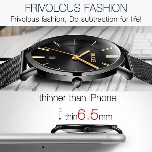 Vista 3 de OLEVS Relojes económicos para mujer, reloj analógico de cuarzo para negocios, de acero inoxidable, clásico, impermeable, reloj de pulsera único