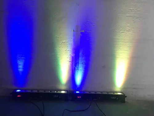 Vista 8 de Luz LED para escenario de lavado de pared, 8 piezas, X3W RGB 3 en 1 LED y casa de aluminio completo de 7 modos DMX512 para discoteca/fiesta/teatro