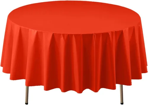 Vista 36 de Party Essentials Mantel redondo de plástico desechable de 84 pulgadas, 3 unidades, color negro