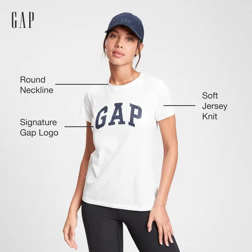 Vista 2 de GAP Camiseta clásica con logotipo para mujer