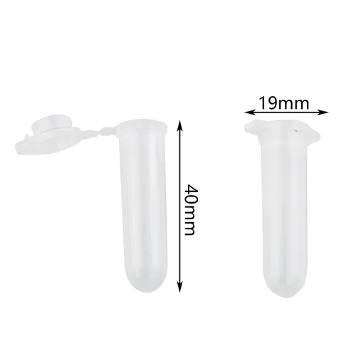 Vista 5 de TAODAN - Tubos de microcentrífuga de 0.1 fl oz, 100 unidades, 0.1 fl oz, frasco de tubo de micro centrífuga, recipiente de plástico transparente