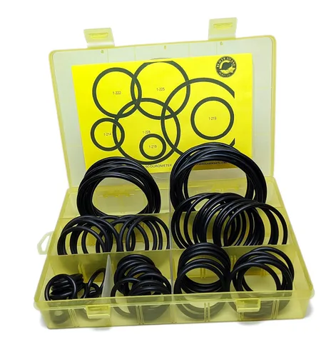 Vista 2 de Kit de juntas tóricas hidráulicas Accesorios de brida 70 piezas (7 tamaños comunes) SAE Buna-N 90 Durómetro SAE Código SAE 61 y 62