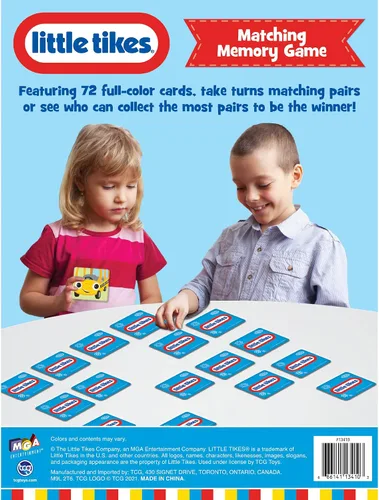 Vista 2 de TCG Toys Little Tikes - Juego de cartas a juego de memoria - Con 72 piezas a todo color - Promueve y mejora la memoria y las habilidades