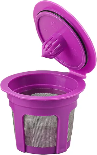 Vista 2 de Paquete de 4 filtros reutilizables K Cup, cápsulas de café universales Kcup para cafeteras Keurig1.0 y 2.0 Negro