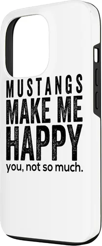 Vista 2 de Funda de regalo para iPhone 13 Pro Mustangs make me happy you not so much funny Horse