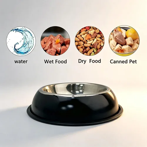 Vista 3 de Cuenco personalizado para perros y gatos con nombre, base antideslizante