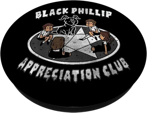 Vista 2 de Black Phillip Apreciation Club Oculta Bruja Gótica Culto PopSockets Swappable PopGrip