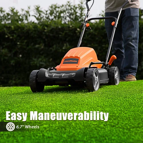 Vista 5 de LawnMaster ME1218X - Cortacésped eléctrico de 12 amperios, 19 pulgadas
