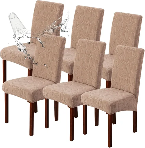 Vista 11 de Genina Fundas impermeables para sillas Parsons de comedor, fundas elásticas para sillas Parsons para comedor, cocina, funda protectora para silla