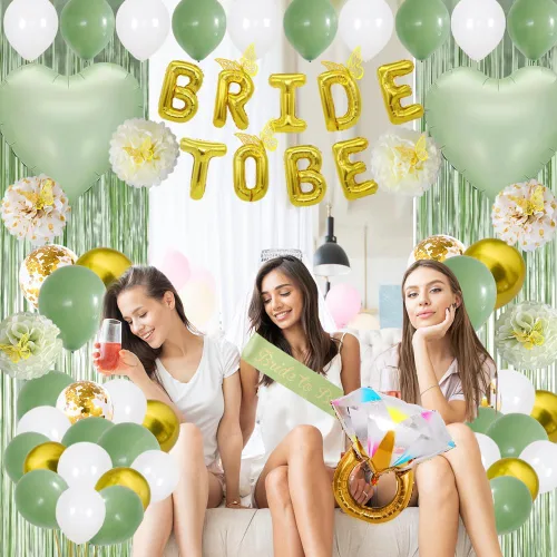 Vista 4 de Decoraciones para despedida de soltera, decoraciones para fiesta de despedida de soltera, novia que va a casarse despedida de soltera con globos