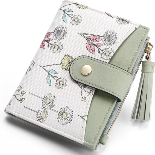 Vista 12 de yiijay Billetera pequeña para mujer, con bloqueo RFID, plegable, delgada, de cuero, para tarjetas de crédito, billetera pequeña con bolsillo