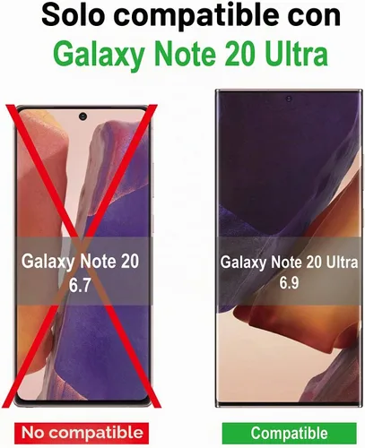 Vista 2 de AACL Protector de pantalla de vidrio templado para Samsung Galaxy Note 20 Ultra