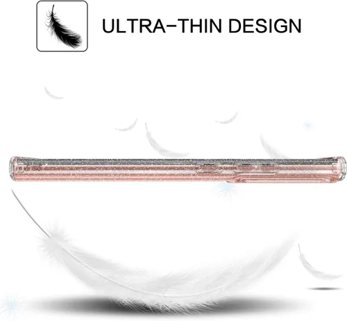 Vista 7 de BENTOBEN Funda para Note 20 Ultra, transparente con purpurina brillante, delgada, suave, TPU resistente, a prueba de golpes, funda protectora