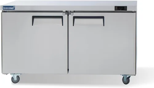 Vista 12 de ICECASA 27" de ancho Congelador comercial de encimera para debajo del mostrador de una puerta de acero inoxidable con enfriamiento por ventilador