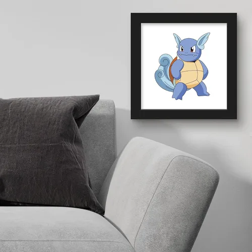 Vista 4 de Trends International Gallery Pops Pokemon - Arte de pared de Wartortle, versión enmarcada negra, 12 x 12 pulgadas