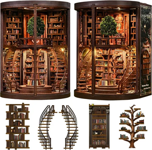 Vista 11 de Spilay Kit de casa de muñecas en miniatura, kit de bricolaje, modelo de casa pequeña, escala 1:24, casa de muñecas creativa, el mejor regalo