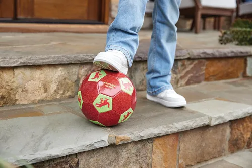 Vista 2 de Crocodile Creek Balón de fútbol – Pelota de goma inflable para niños a partir de 4 años – para deportes de interior y exterior – sin PVC