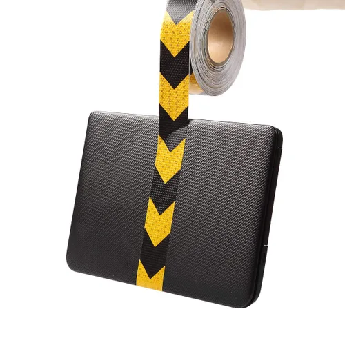 Vista 4 de AISEY Cinta de seguridad reflectante (amarillo oro/negro, 2 "x 30 pies)