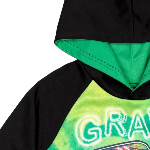 Vista 5 de Monster Jam Maximum Destruction El Toro Loco Grave Digger - Sudadera con capucha de forro polar para niños pequeños y grandes