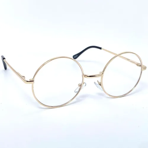 Vista 3 de Coffee Cake Eyewear Lente clara del marco metálico redondo pequeño retro para los hombres y las mujeres sin receta