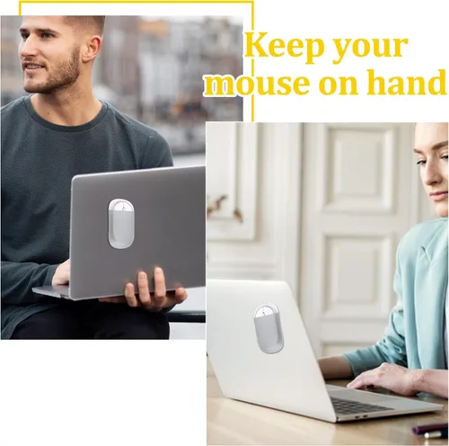 Vista 4 de Soporte universal para mouse para laptop, bolsa para mouse adhesiva, bolsas reutilizables para ratones, bolsas de almacenamiento para mouse
