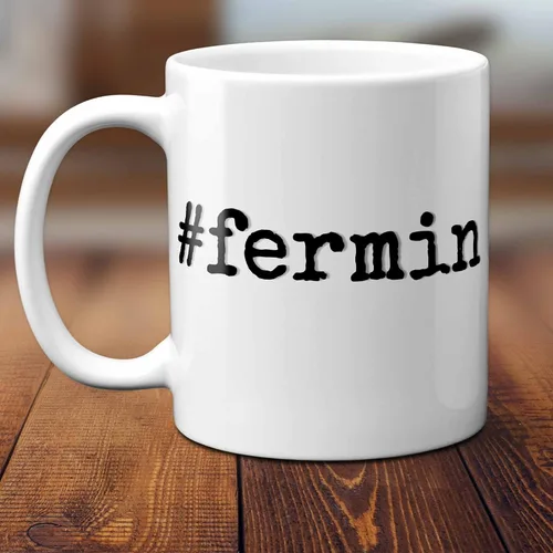 Vista 3 de #fermin - Taza de regalo personalizada con el nombre del hashtag de Fermin. 11 onzas