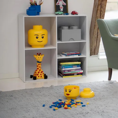 Vista 5 de LEGO - Cabezal de almacenamiento (pequeño), caja de almacenamiento de Amarillo brillante