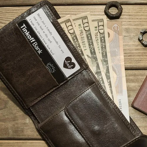 Vista 28 de YODOCAMP Tarjeta de billetera con texto en inglés "Thank You Dad", tarjeta de cartera grabada para mi papá de hija e hijo, cumpleaños, día