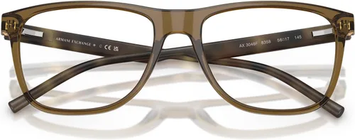 Vista 5 de Armani Exchange Ax3048f Low Bridge Fit - Marco rectangular para lentes graduados para hombre